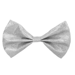 Fliege mit Glitter, Silber