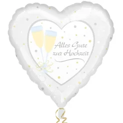 Folienballon Alles Gute zur Hochzeit, 45 cm