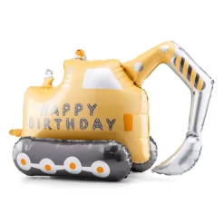 Folienballon Bagger / Baustelle - 76,5 × 49 cm