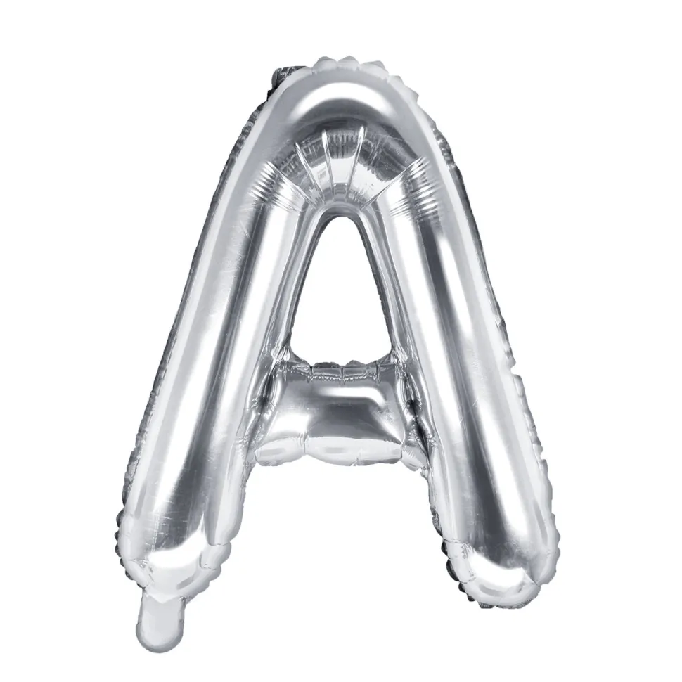 Folienballon Buchstabe A - 35 cm - Silber
