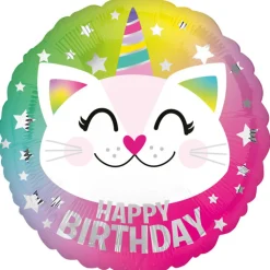 Folienballon Geburtstag Caticorn, ca. 43 cm