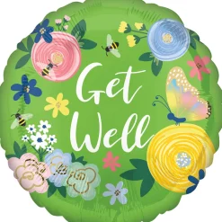Folienballon Get Well Floral Garden