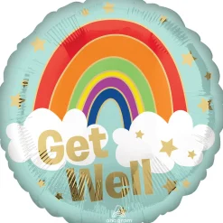 Folienballon Get Well Regenbogen