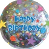 Folienballon Happy Birthday Konfetti, 45 cm