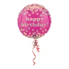 Folienballon Happy-Birthday / Herzlichen Glückwunsch Dotty, ca. 45 cm