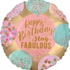 Folienballon Happy Birthday Stay Fabulous, ca. 43 cm
