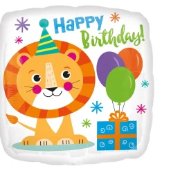 Folienballon Happy Löwe Geburtstag