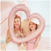 Folienballon Herzrahmen - 86 × 83,5 cm – Hellrosa