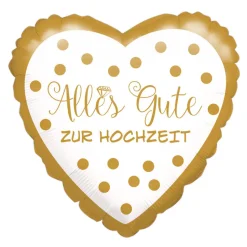Folienballon Hochzeit, ca. 45 cm