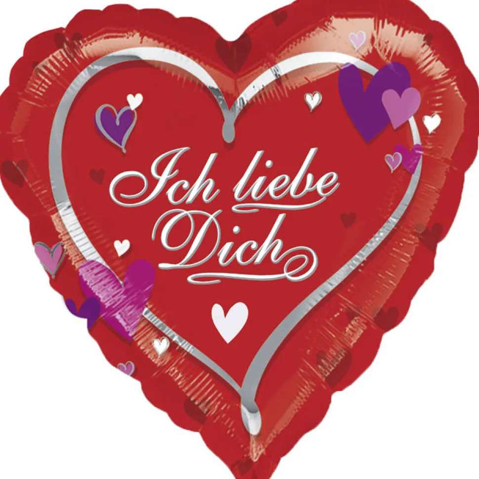 Folienballon Ich liebe dich, Love Script 45 cm