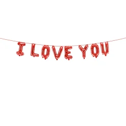Folienballon I Love You – 260 × 40 cm – Rot