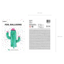 Folienballon Kaktus – 60 × 82 cm
