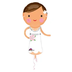 Folienballon Lovely Bride / Braut, 48x101cm