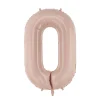 Folienballon Medium Zahl 0 - 72 cm - Dunkelbeige matt