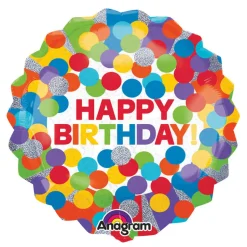 Folienballon Primary Rainbow Birthday XL, 71cm
