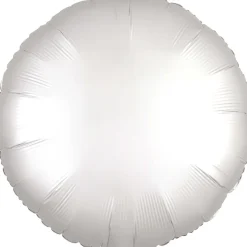 Folienballon Rund Satin Weiß, ca. 43cm