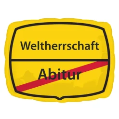 Folienballon Schild Abitur, ca. 43x30 cm