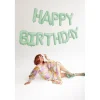 Folienballon Schriftzug Happy Birthday / Geburtstag – 340 × 35 cm – Grün