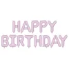 Folienballon Schriftzug Happy Birthday / Geburtstag – 340 × 35 cm – Lila