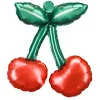 Folienballons Kirschen - 28 × 31 cm - Set mit 3 Stück