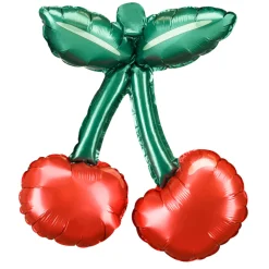 Folienballons Kirschen - 28 × 31 cm - Set mit 3 Stück