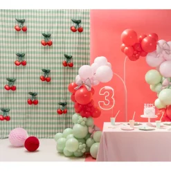 Folienballons Kirschen - 28 × 31 cm - Set mit 3 Stück