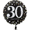 Folienballon Sparkling Birthday 30th, 45 cm
