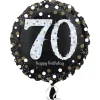 Folienballon Sparkling Birthday 70th, 45 cm
