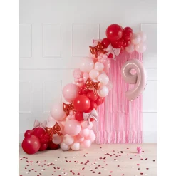 Folienballons Schleife - 25 × 25 cm - Rot - Set mit 5 Stück