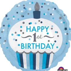 Folienballon 1st Birthday Cupcake Junge