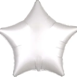 Folienballon Stern Satin Weiß, ca. 43cm