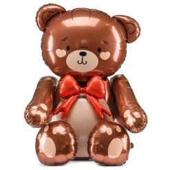 Folienballon Teddybär sitzend – 75 × 84 cm