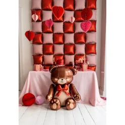 Folienballon Teddybär sitzend – 75 × 84 cm