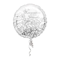 Folienballon Wünsche Kommunion, ca. 45 cm