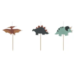Geburtstagskerzen Dinosaurier – ca. 3 cm – Set mit 3 Stück