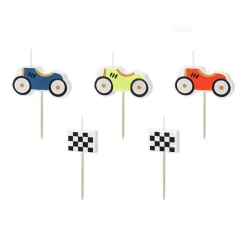Geburtstagskerzen Rennautos – ca. 2 – 3 cm – Set mit 5 Stück