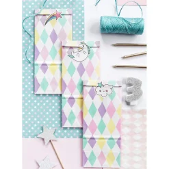 Geschenktüten aus Papier Einhorn – 8x18 cm - 6 Stück