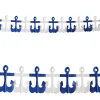 Girlande Anker blau-weiß, 3 m
