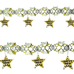 Girlande Happy New Year, gold, 3 m