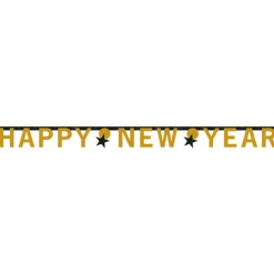 Girlande Happy New Year, 180x15 cm