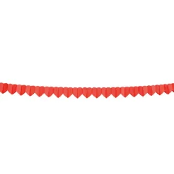 Girlande Herz aus Papier, 4m, rot