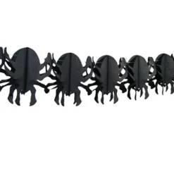 Girlande Spinnen aus Papier, schwarz, 4 m