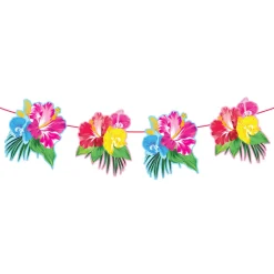 Girlande Tropische Blumen, 6 m