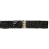 Gürtel aus Pailletten, schwarz