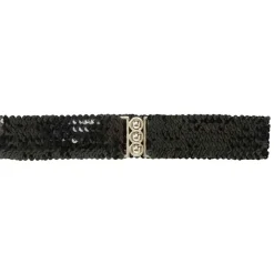 Gürtel aus Pailletten, schwarz