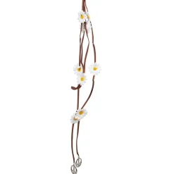 Haarband braun, Peace & Blumen