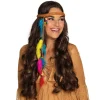 Haarband Hippie mit bunten Federn