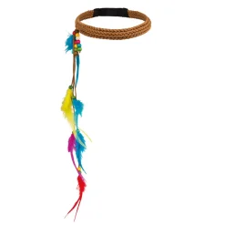 Haarband Hippie mit bunten Federn