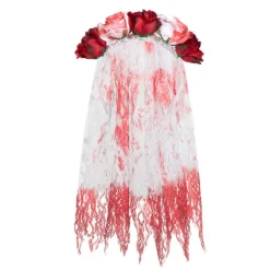 Haarreif Horrorbraut mit blutigem Schleier