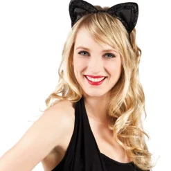 Haarreif Schwarze Katze mit Samt